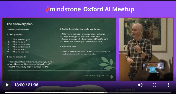 Mindstone Oxford AI Meetup screenshot